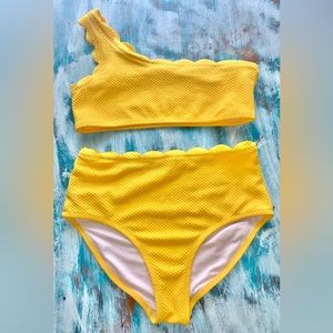 Yellow scalloped bikini from Old Navy